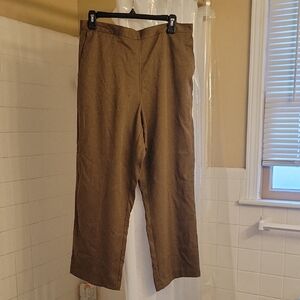 Brown Elastic Waist, Petite Pants